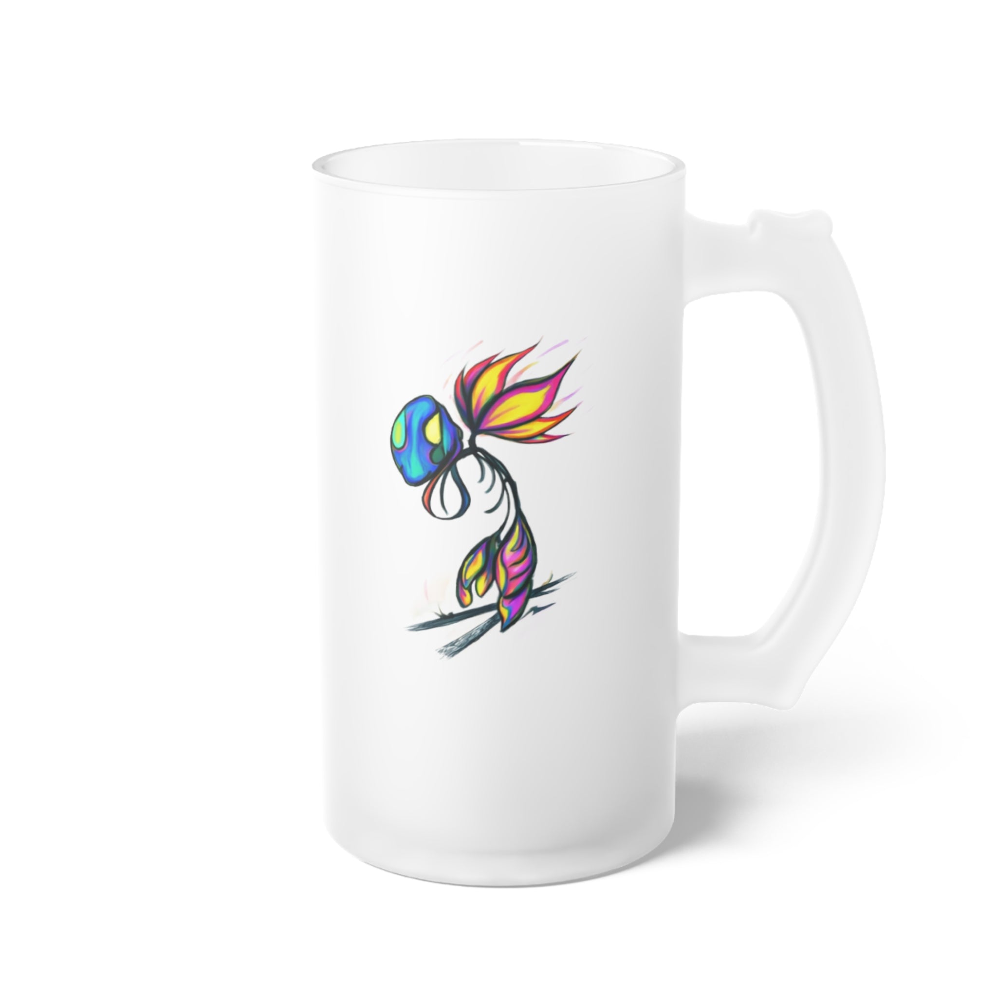 BioSlate | SkiBloom | PinkLemonade | Frosted Glass Beer Mug