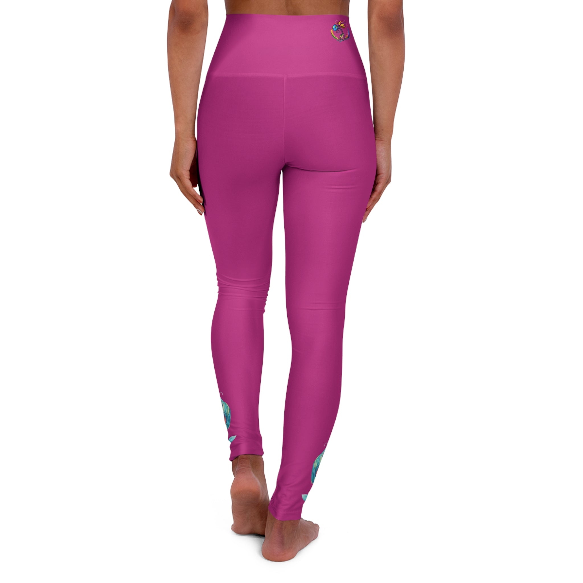 BioSlate | FlowPearl | Pink High-Waist Yoga Leggings