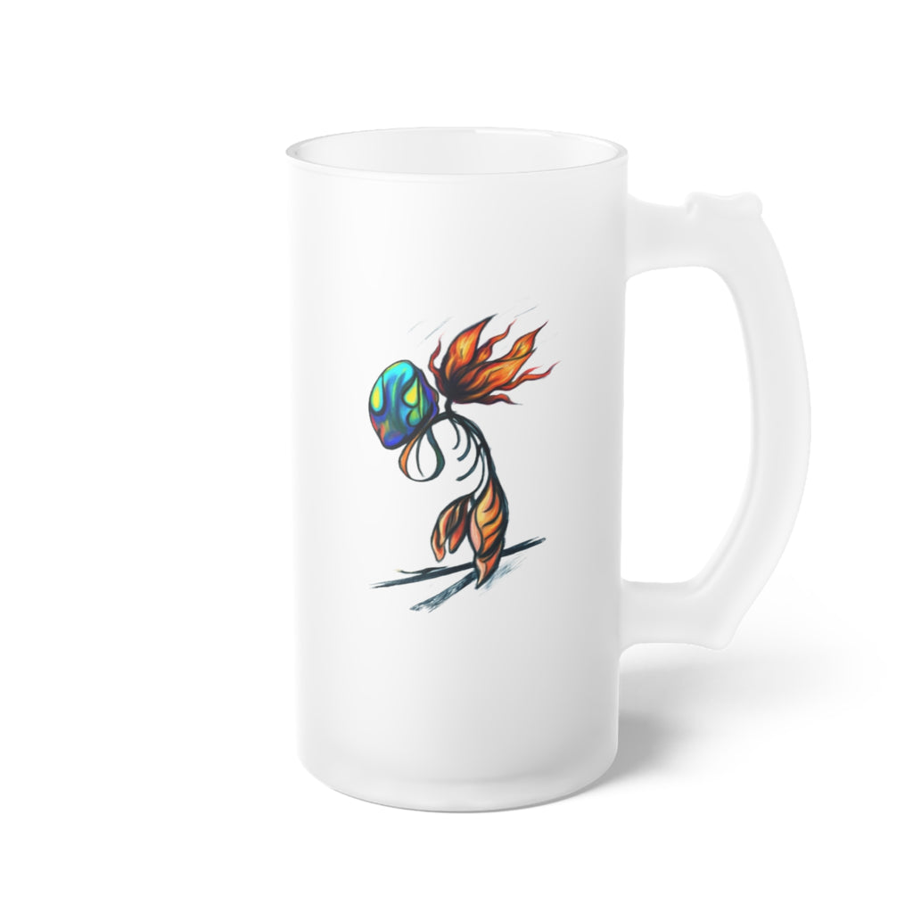 BioSlate | SkiBloom | EmberFlow | Frosted Glass Beer Mug