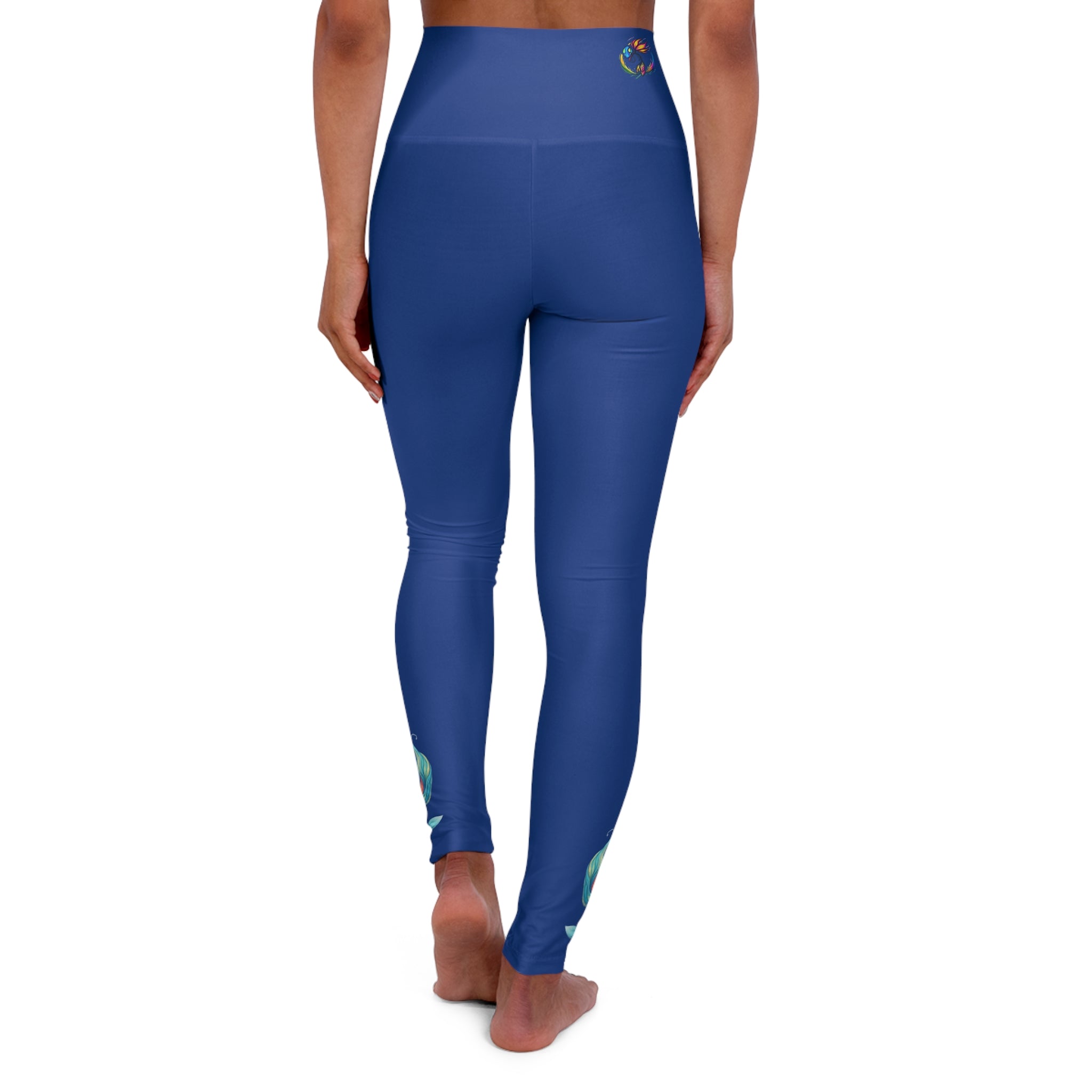 BioSlate | FlowPearl | Dark Blue High-Waist Yoga Leggings