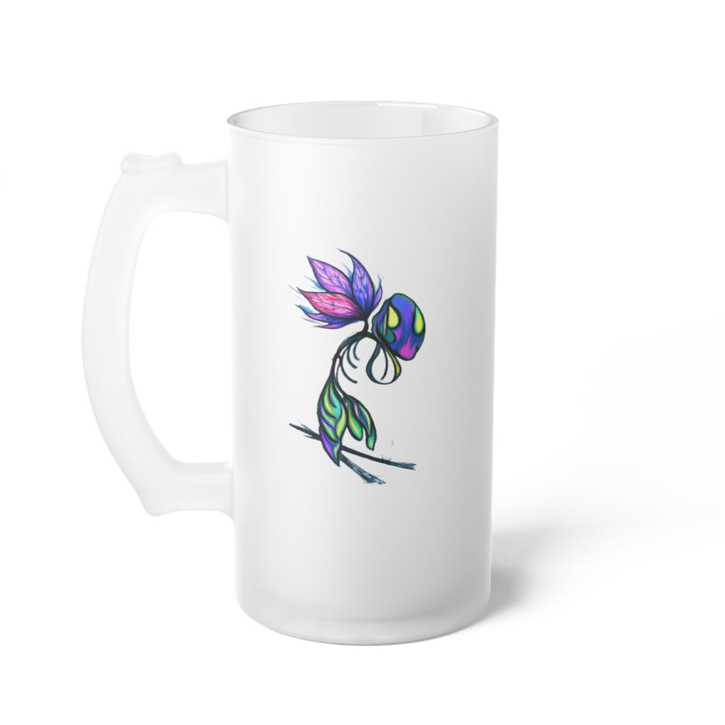 BioSlate | SkiBloom | PlumTaffy | Frosted Glass Beer Mug