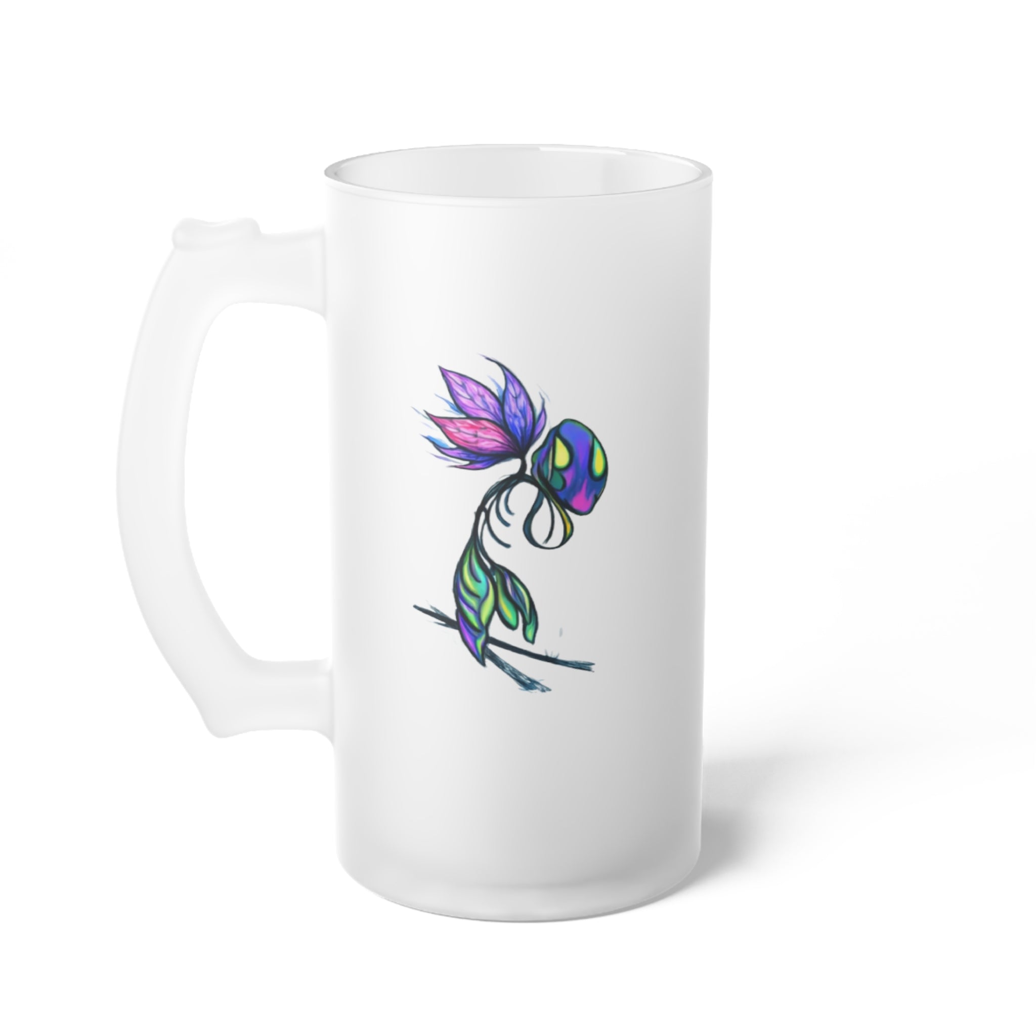 BioSlate | SkiBloom | PlumTaffy | Frosted Glass Beer Mug