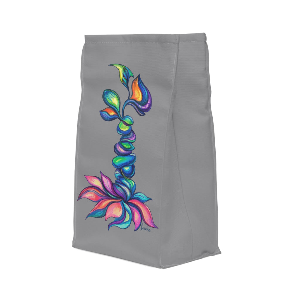 BioSlate | FlowPoem | Va Two | Gray | Insulated Lunch Bag