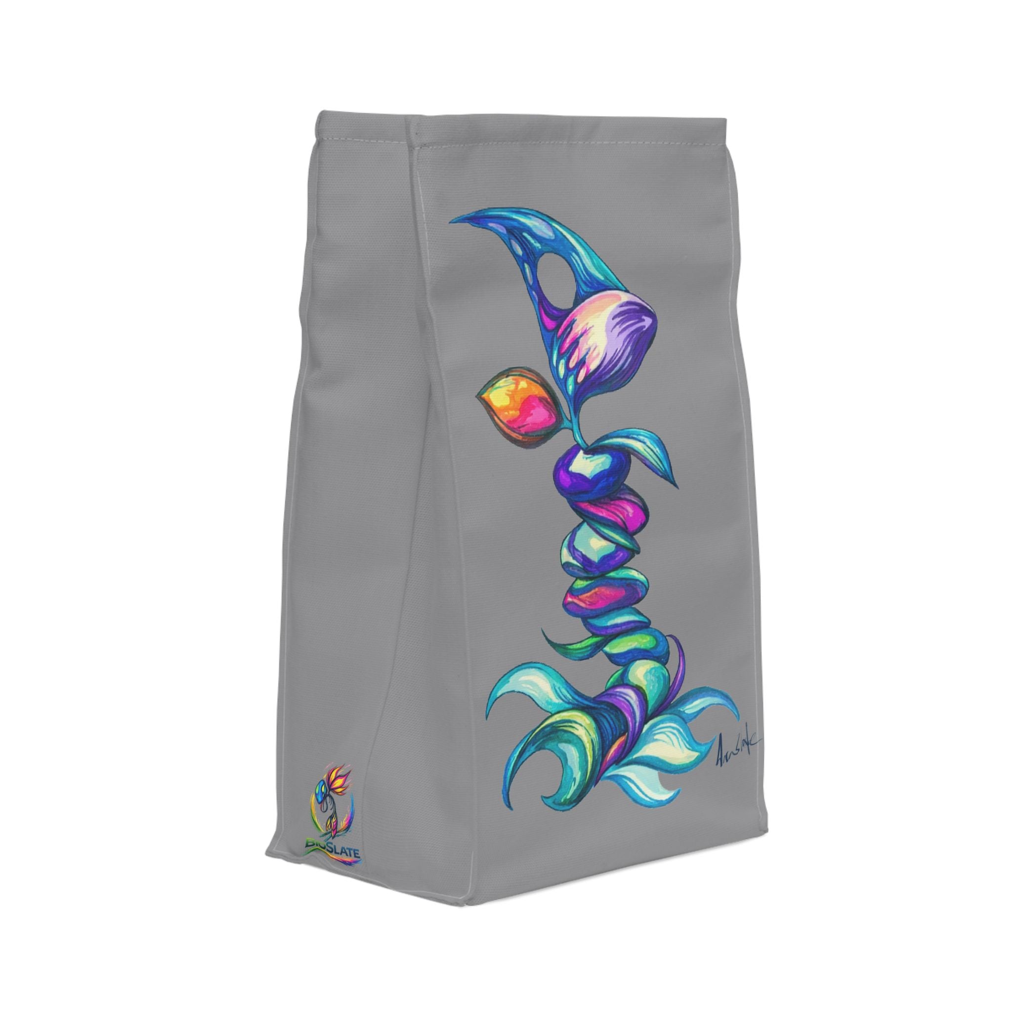 BioSlate | FlowPoem | Va One | Gray | Insulated Lunch Bag
