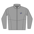 Gray jacket with a small logo on a white background