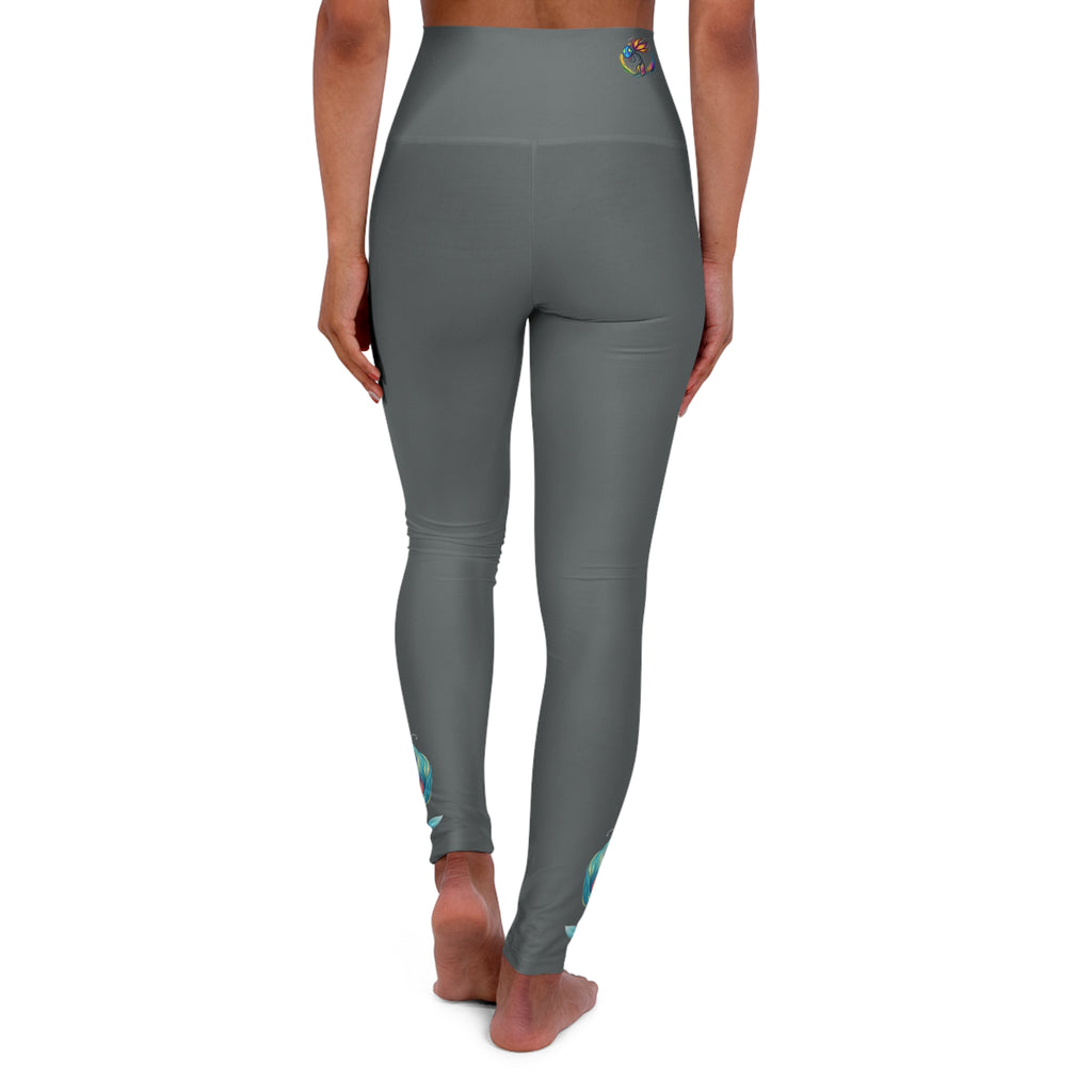 BioSlate | FlowPearl | Dark Gray High-Waist Yoga Leggings