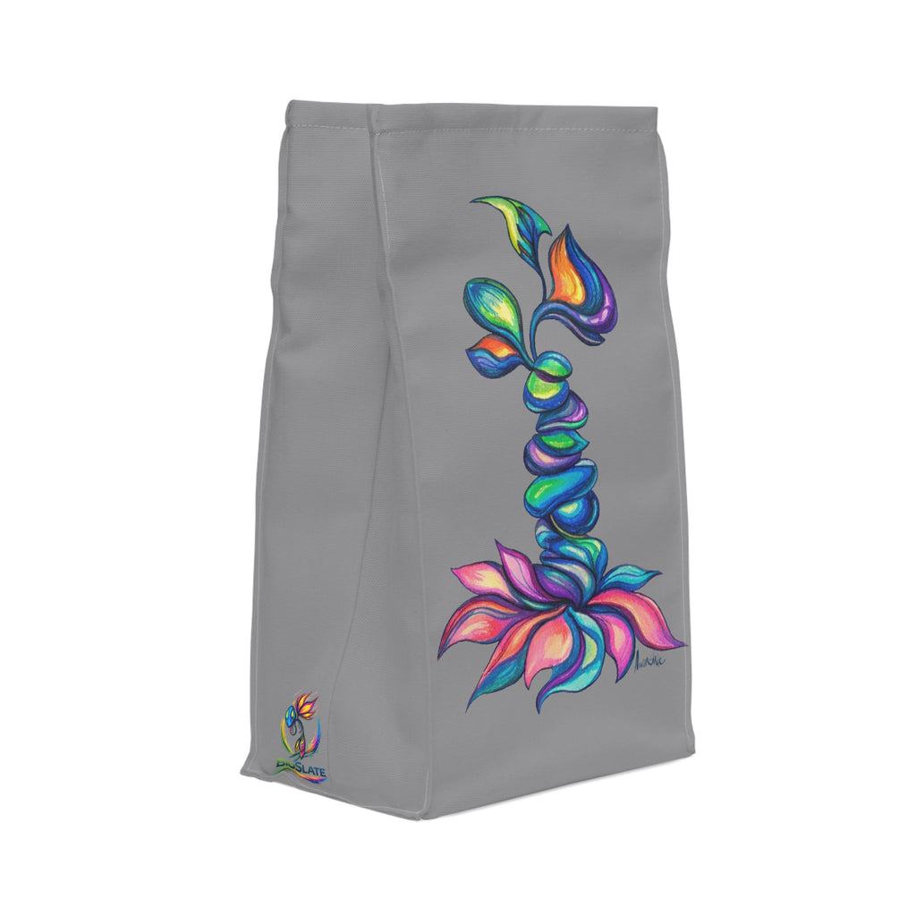 BioSlate | FlowPoem | Va Two | Gray | Insulated Lunch Bag