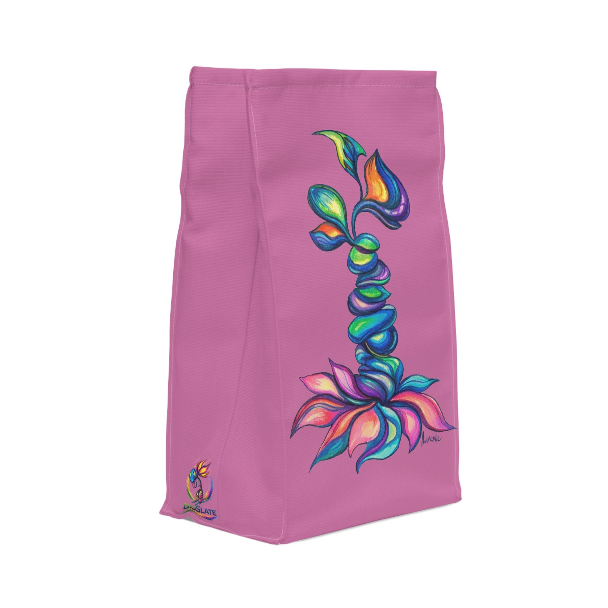 BioSlate | FlowPoem | Va Two | Pink | Insulated Lunch Bag
