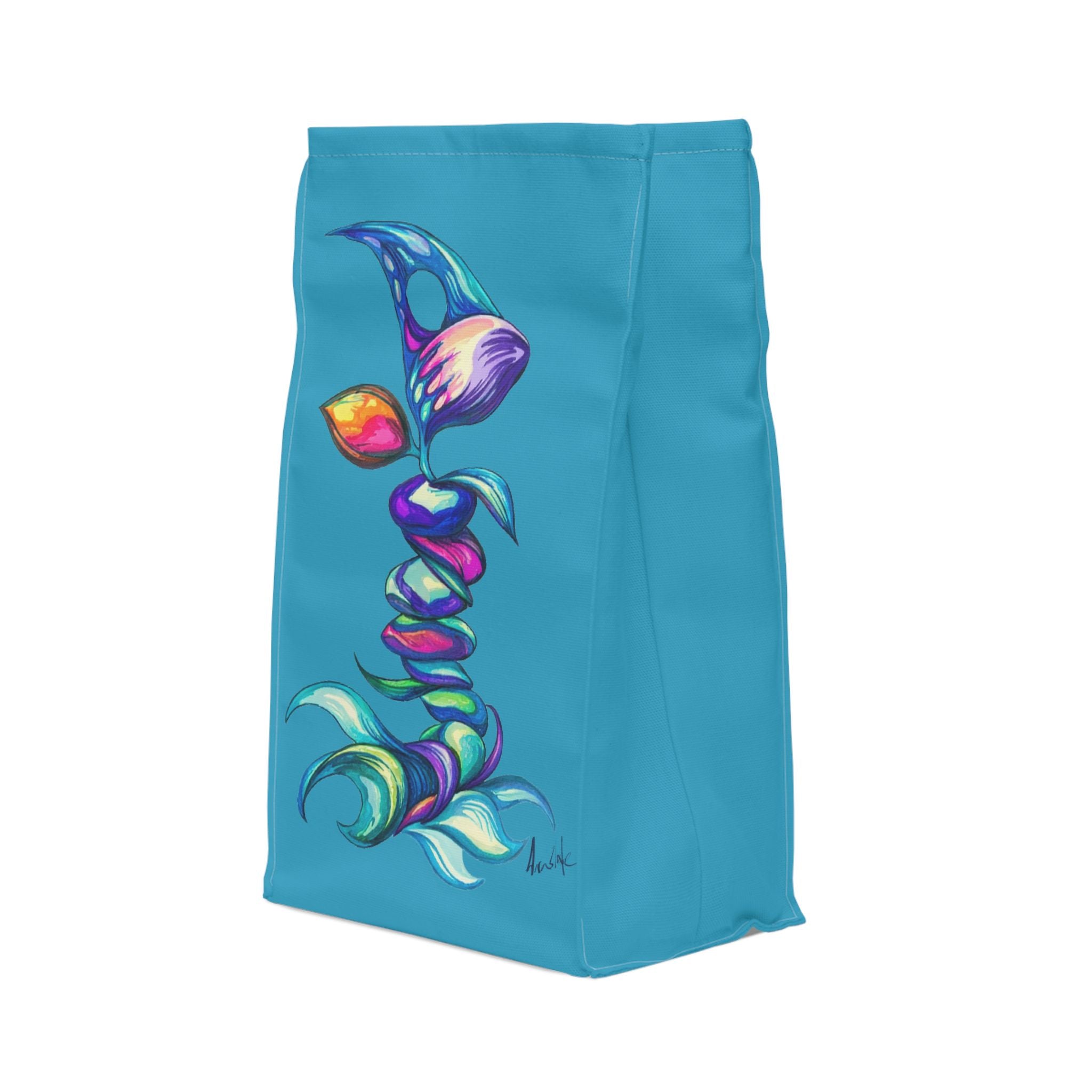 BioSlate | FlowPoem | Va One | Turquoise | Insulated Lunch Bag