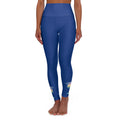 BioSlate | FlowPearl | Dark Blue High-Waist Yoga Leggings