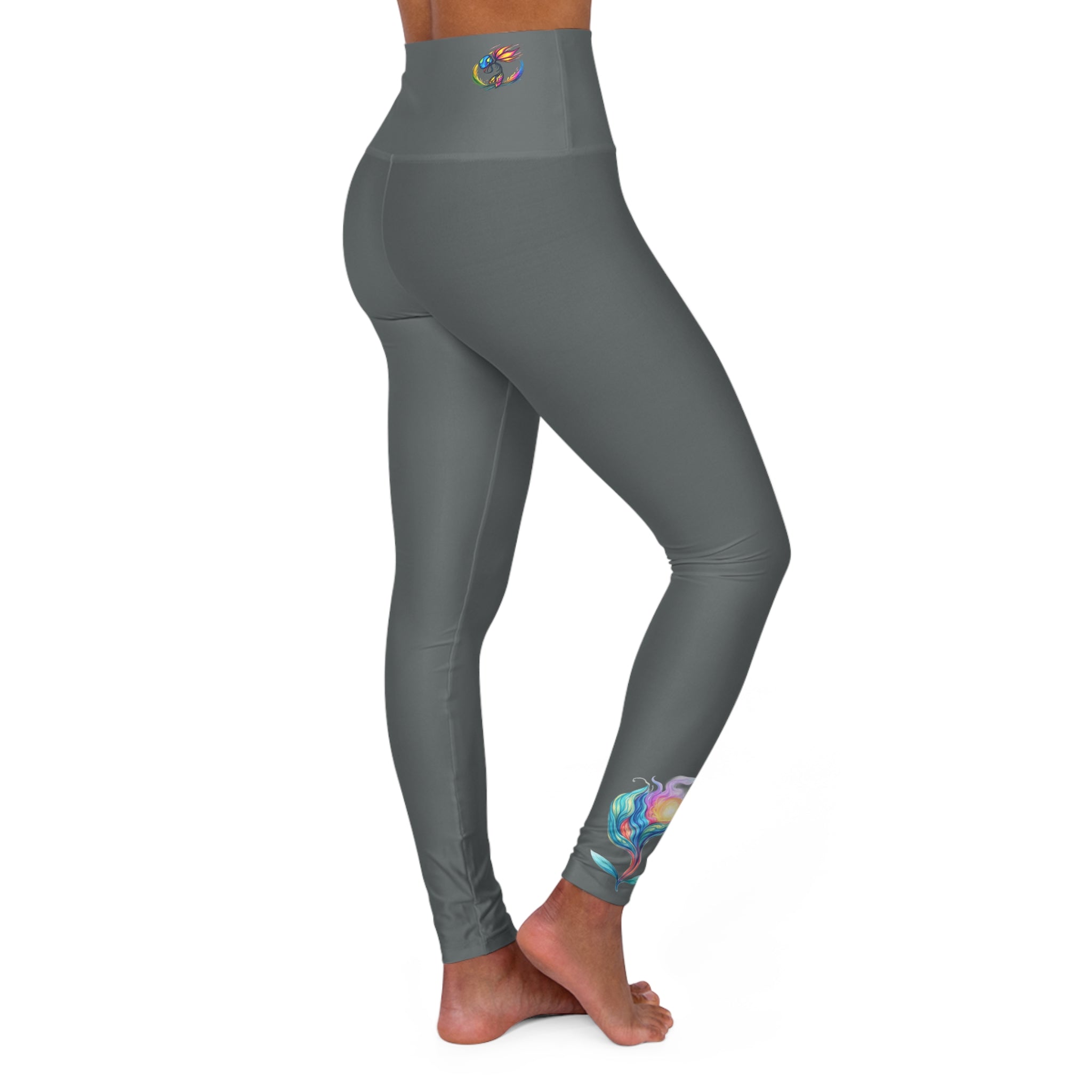 BioSlate | FlowPearl | Dark Gray High-Waist Yoga Leggings