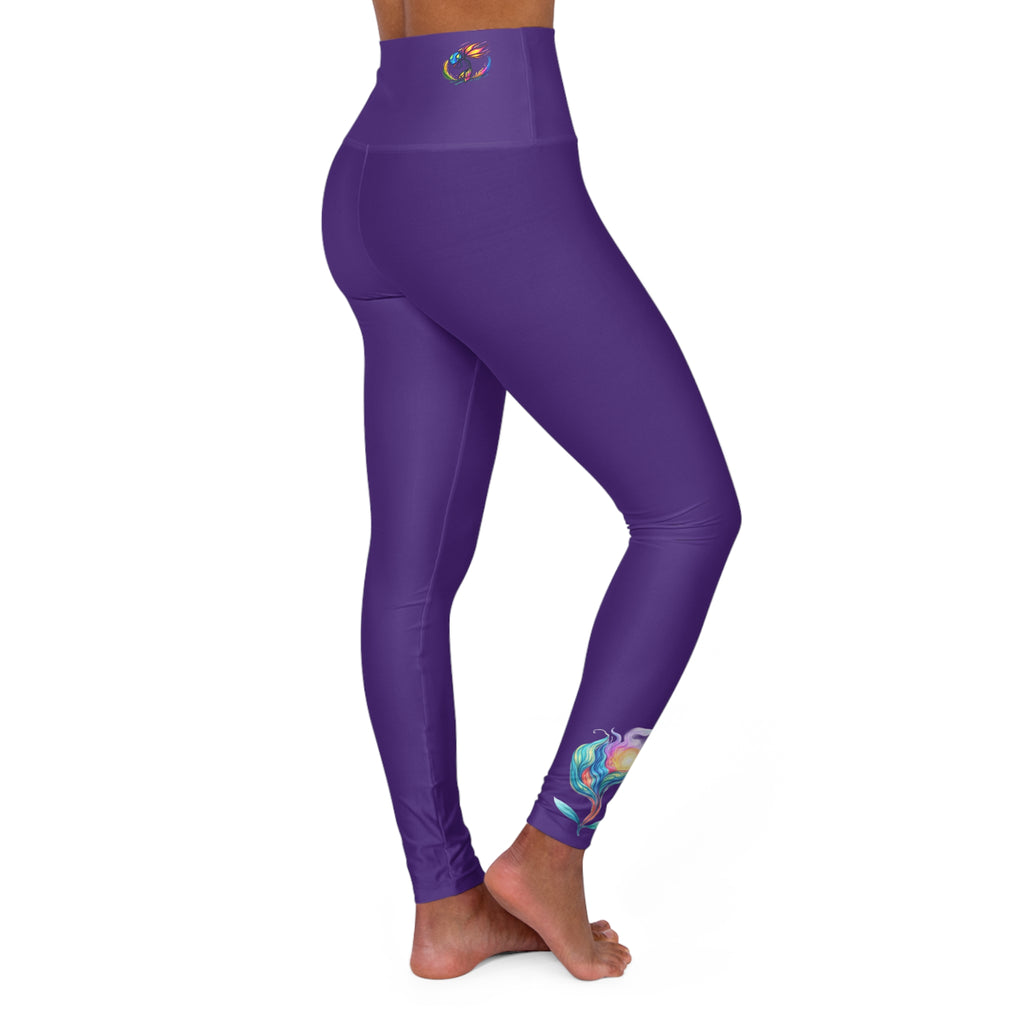 BioSlate | FlowPearl | Purple High-Waist Yoga Leggings