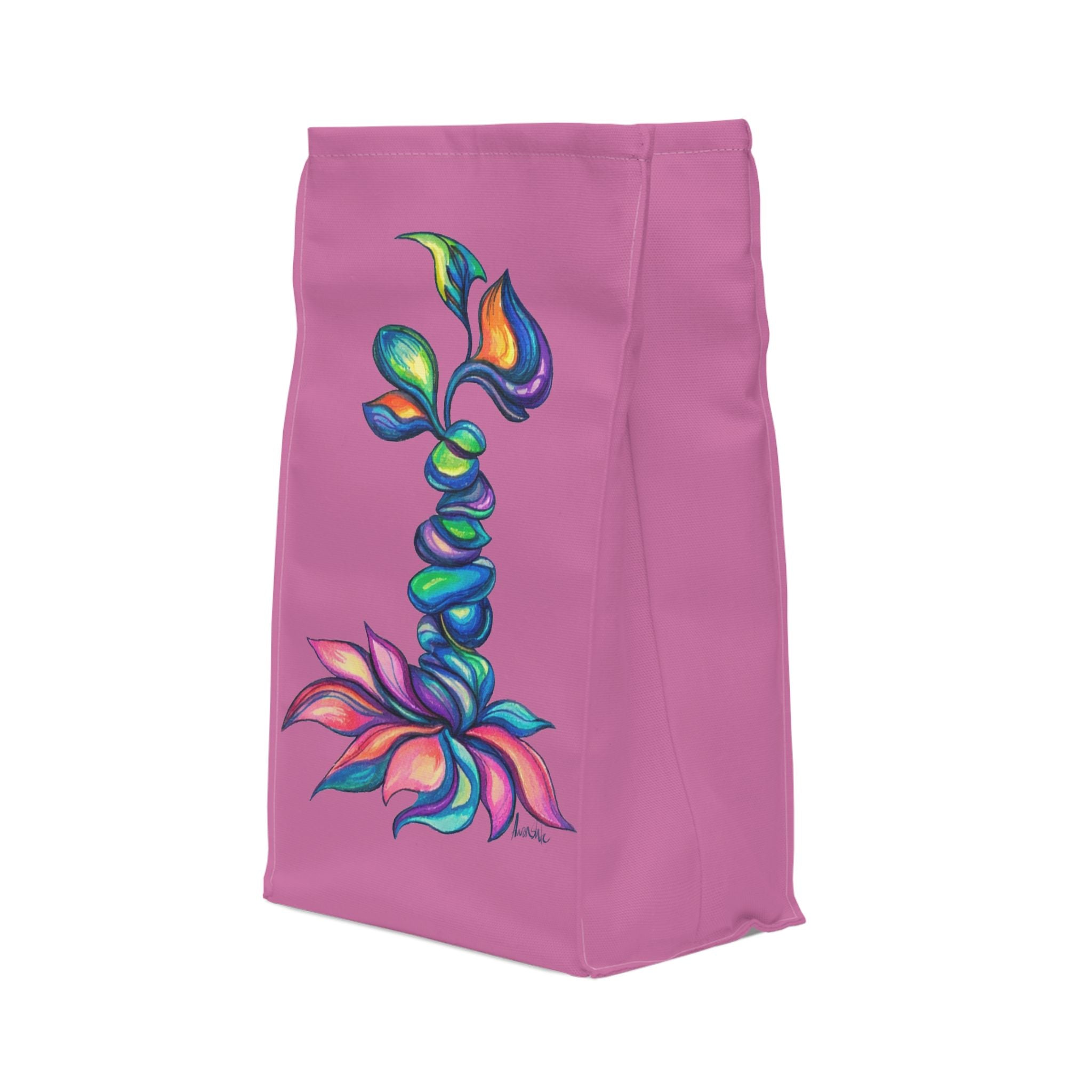 BioSlate | FlowPoem | Va Two | Pink | Insulated Lunch Bag
