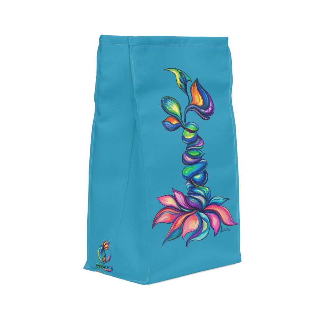 BioSlate | FlowPoem | Va Two | Turquoise | Insulated Lunch Bag