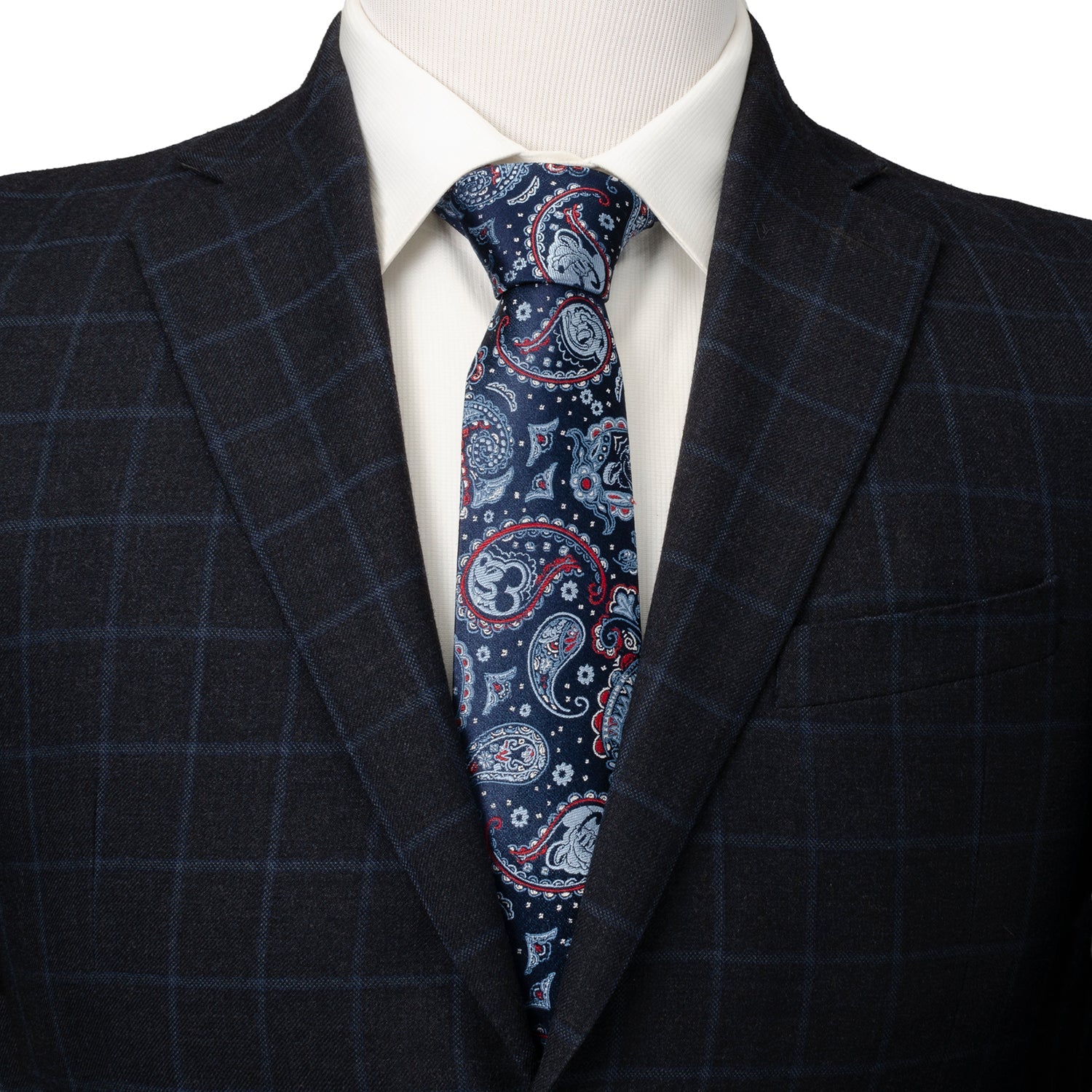 Disney Mickey and Friends Paisley Blue Multi Men's Tie