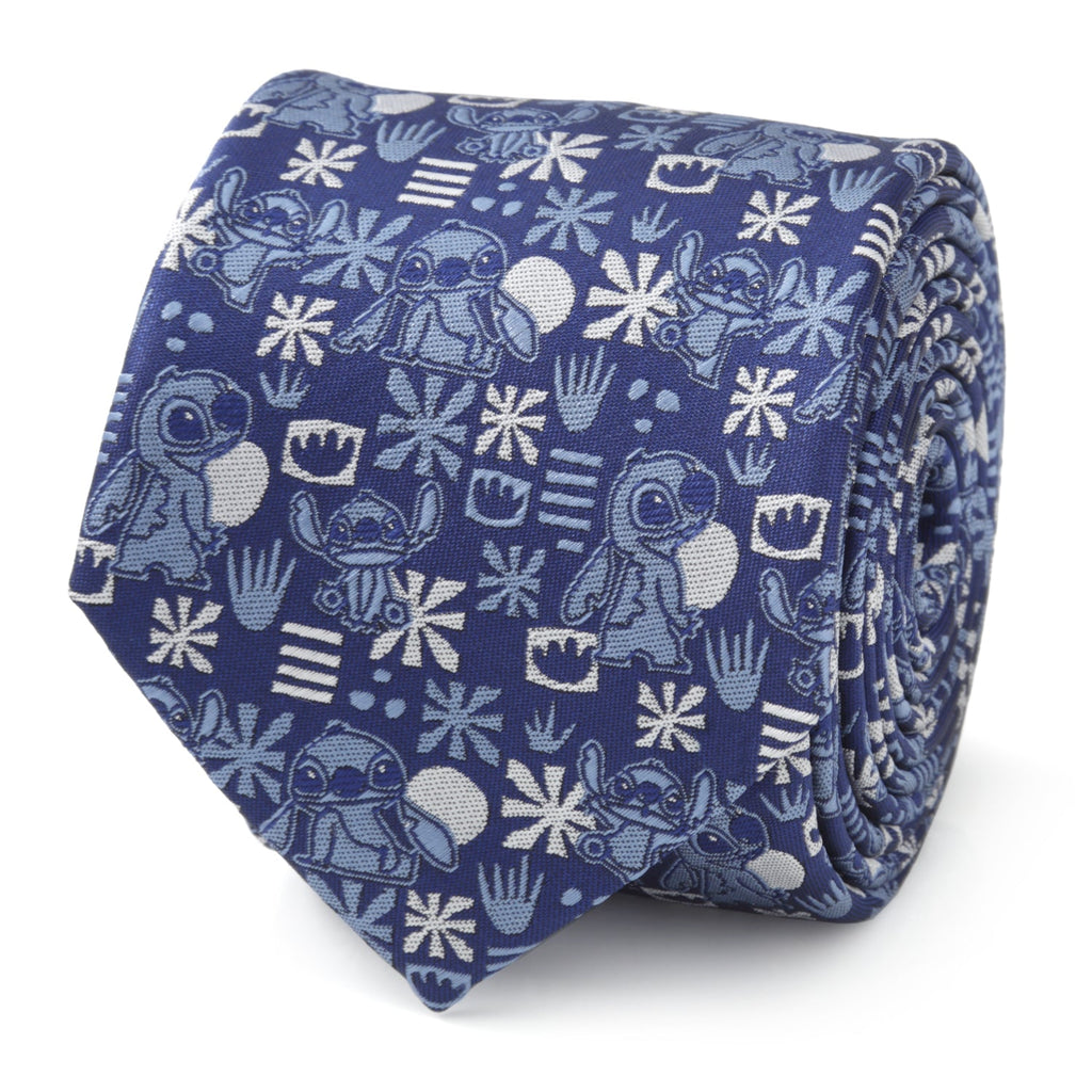 Disney Lilo & Stitch Blue Tropical Men's Tie