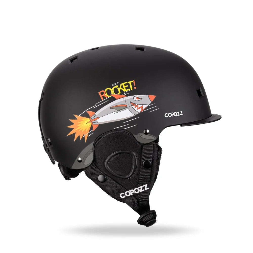 Kids Ski Helmet  Cartoons  Integrally Molded  Safety