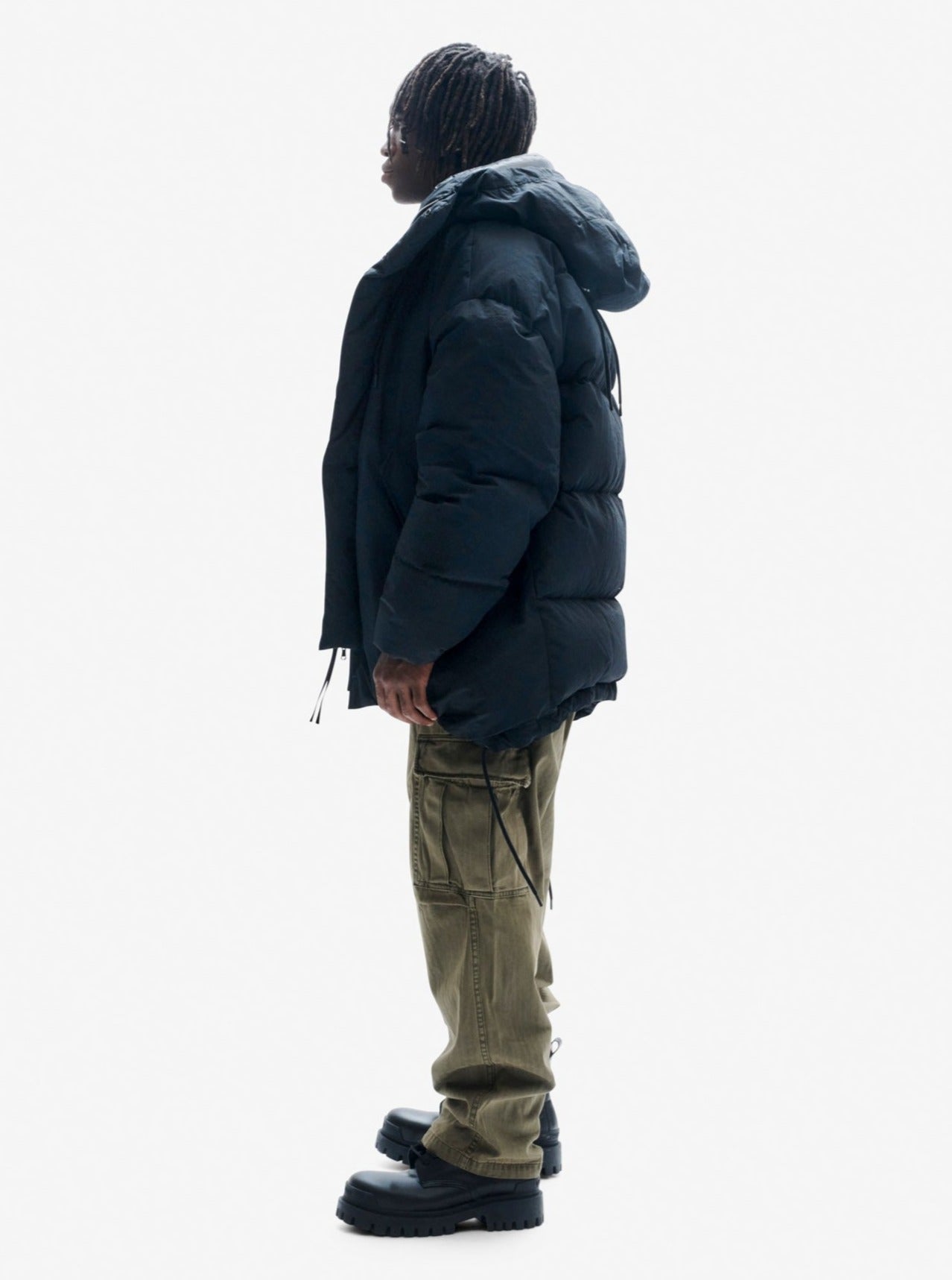 Long Down Parka - Black