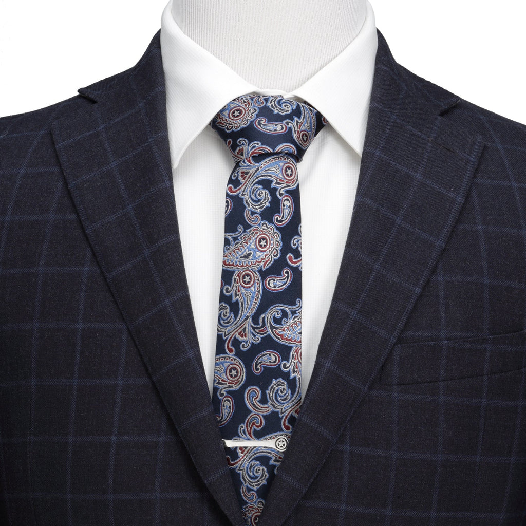 Marvel Captain America Paisley Men's Tie