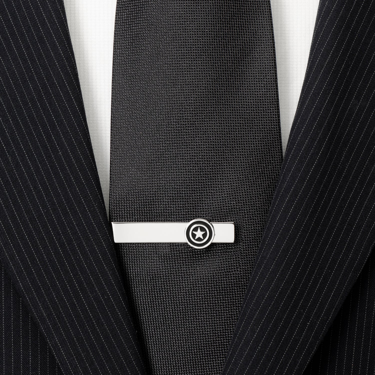 Marvel Captain America Silver Hidden Message Tie Bar