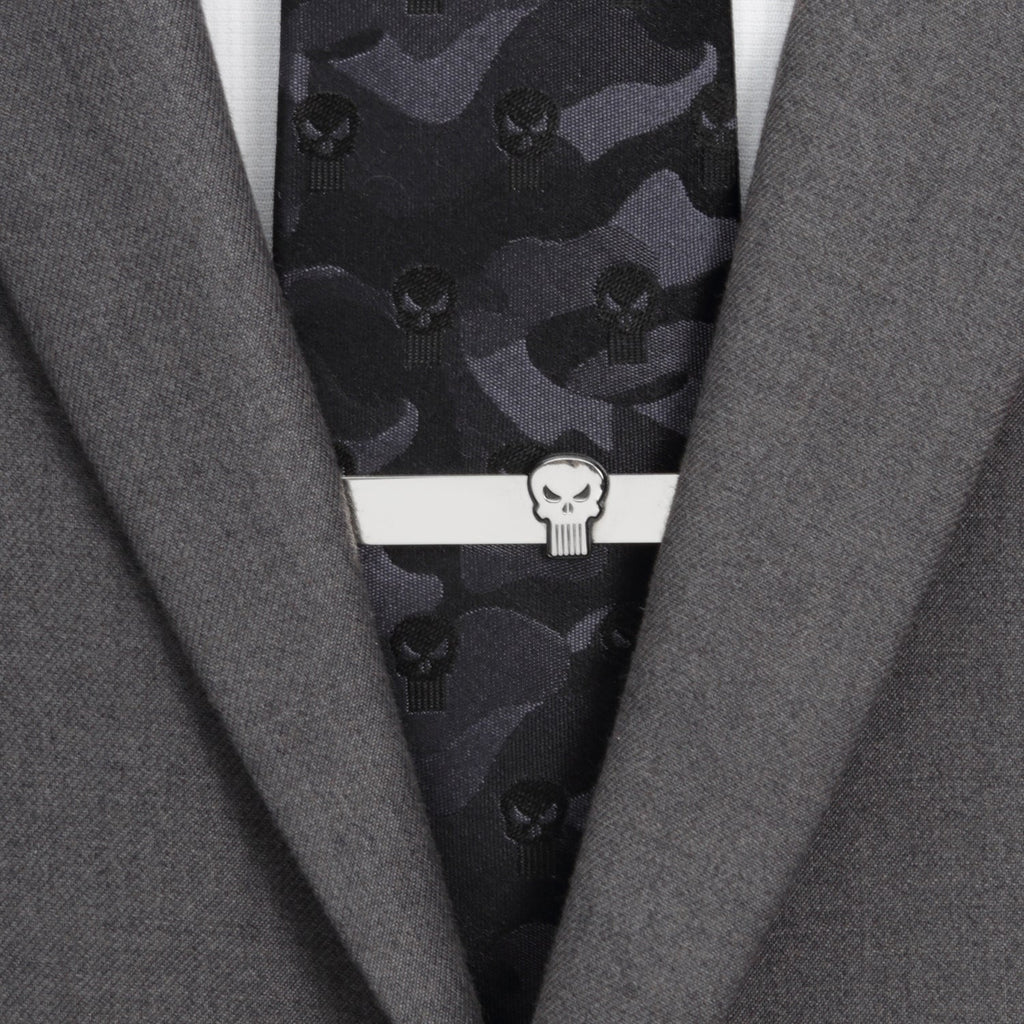 Marvel The Punisher Silver Tie Bar