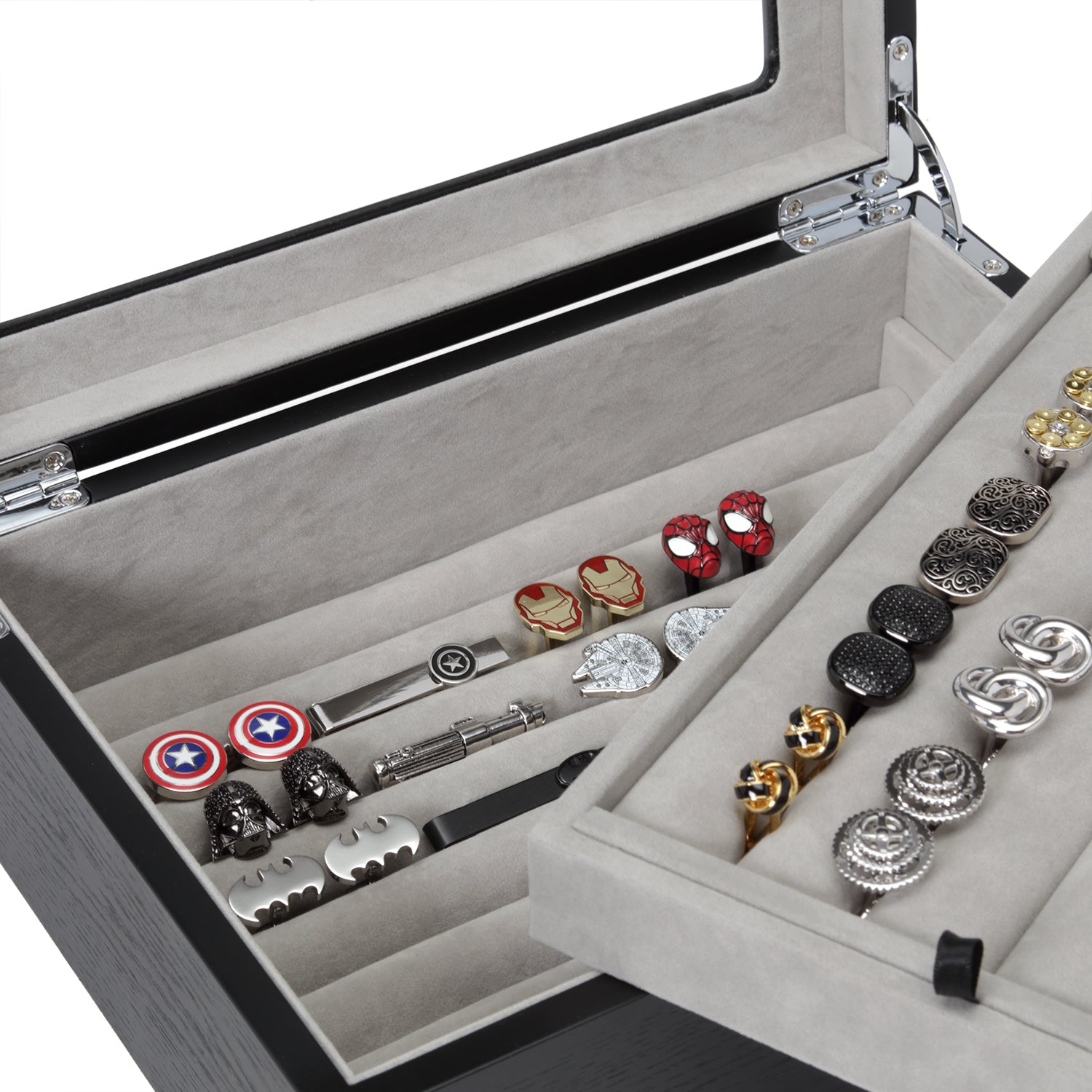 Onyx Cufflinks Collector's Case - 72 pairs