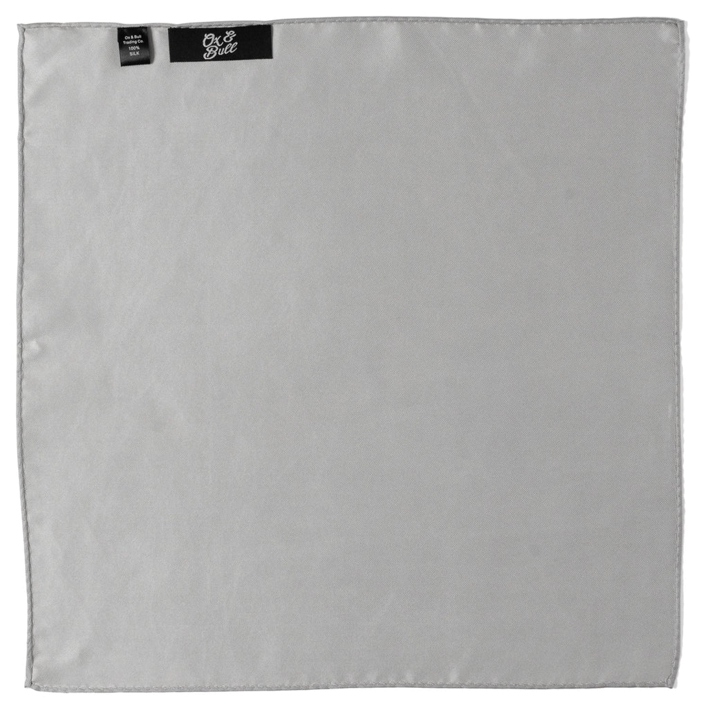 Gray Silk Pocket Square