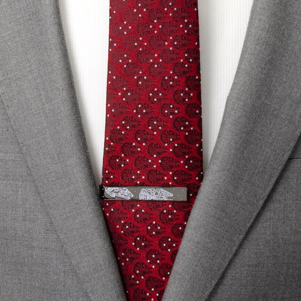 Star Wars Millennium Falcon Black and White Tie Bar