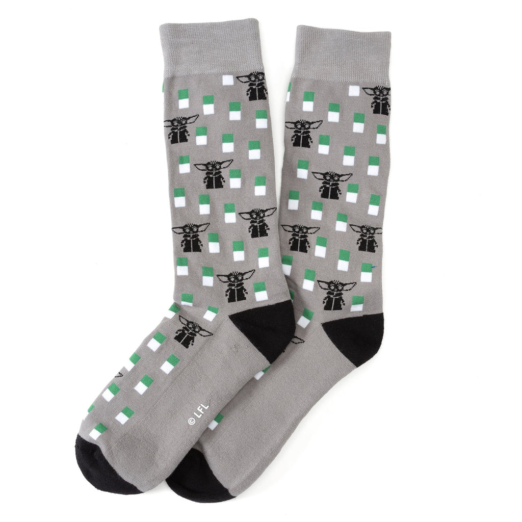 Star Wars Mandalorian Dress Socks 3-Pack and Mythosaur Lapel Pin Gift Set