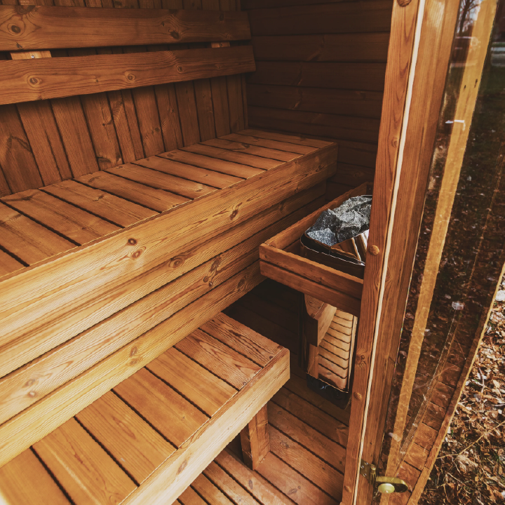 Patio Elegance Outdoor Sauna MW12 ThermoWood for Your Perfect Backyard Retreat